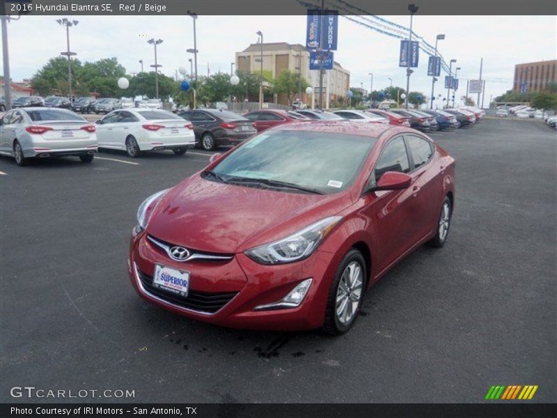 Red / Beige 2016 Hyundai Elantra SE