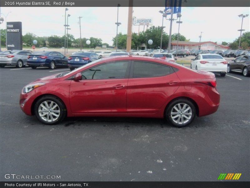Red / Beige 2016 Hyundai Elantra SE