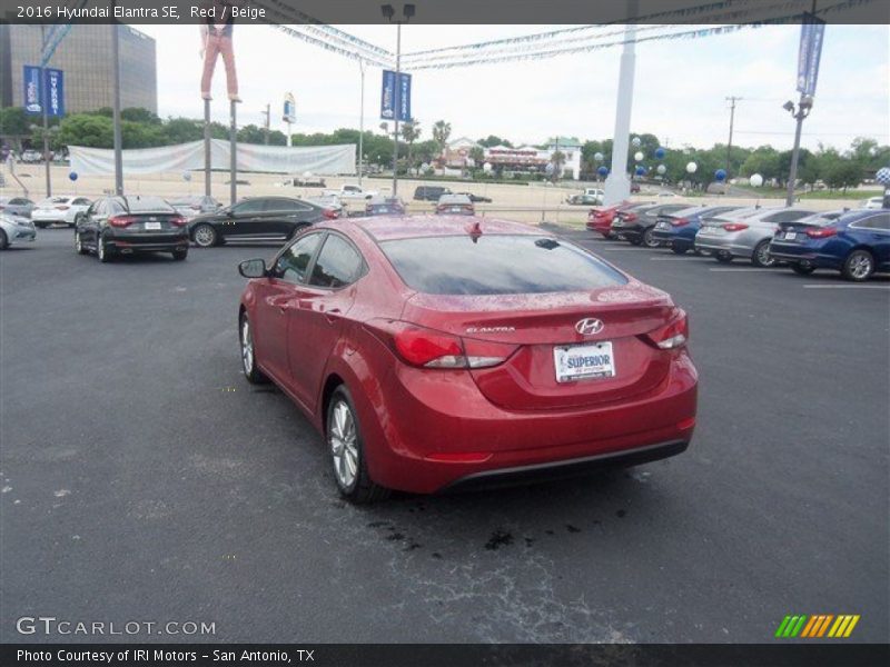 Red / Beige 2016 Hyundai Elantra SE