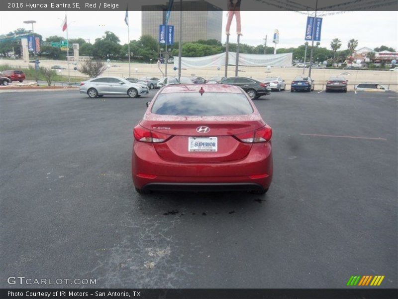 Red / Beige 2016 Hyundai Elantra SE