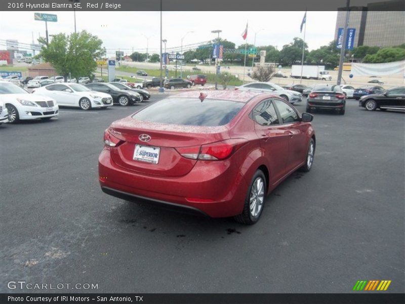 Red / Beige 2016 Hyundai Elantra SE
