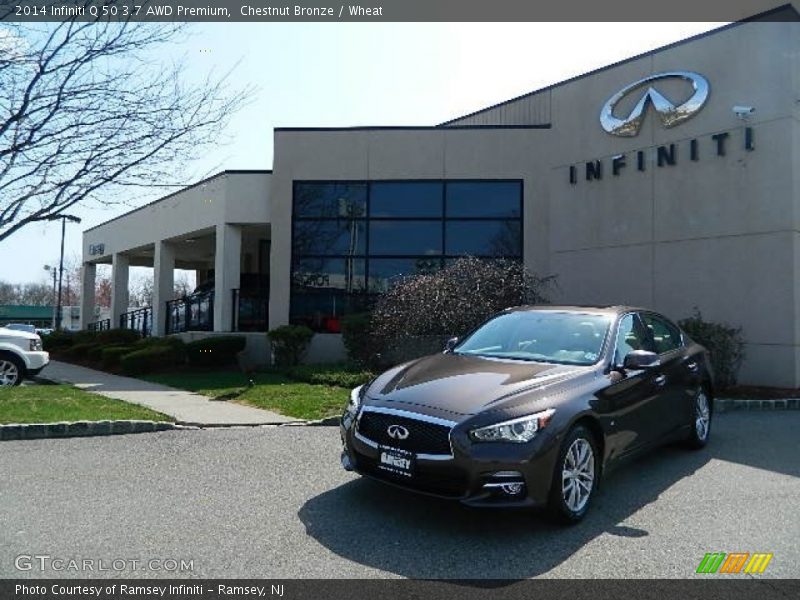 Chestnut Bronze / Wheat 2014 Infiniti Q 50 3.7 AWD Premium