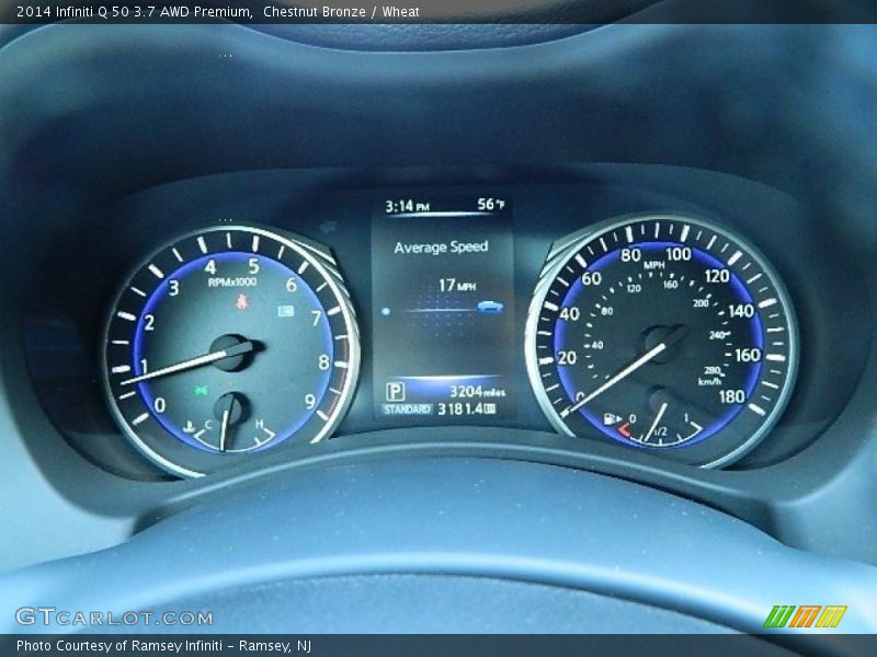 Chestnut Bronze / Wheat 2014 Infiniti Q 50 3.7 AWD Premium