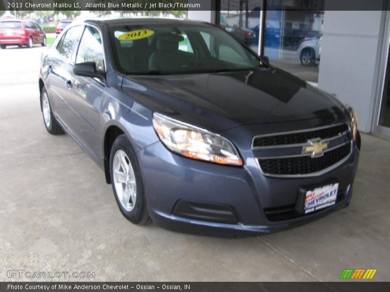 Atlantis Blue Metallic / Jet Black/Titanium 2013 Chevrolet Malibu LS