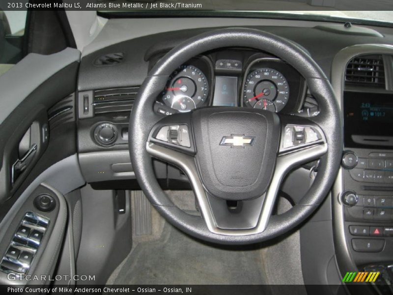 Atlantis Blue Metallic / Jet Black/Titanium 2013 Chevrolet Malibu LS