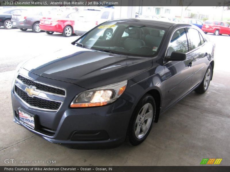 Atlantis Blue Metallic / Jet Black/Titanium 2013 Chevrolet Malibu LS