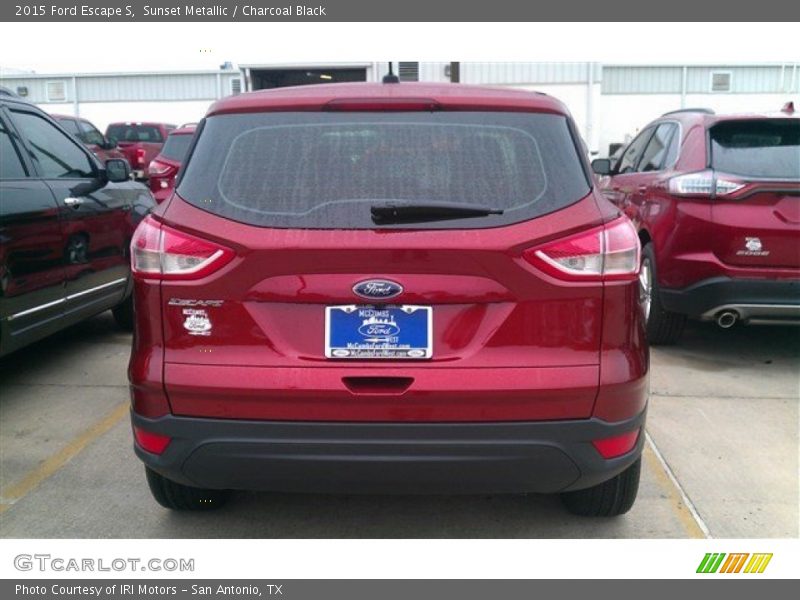 Sunset Metallic / Charcoal Black 2015 Ford Escape S