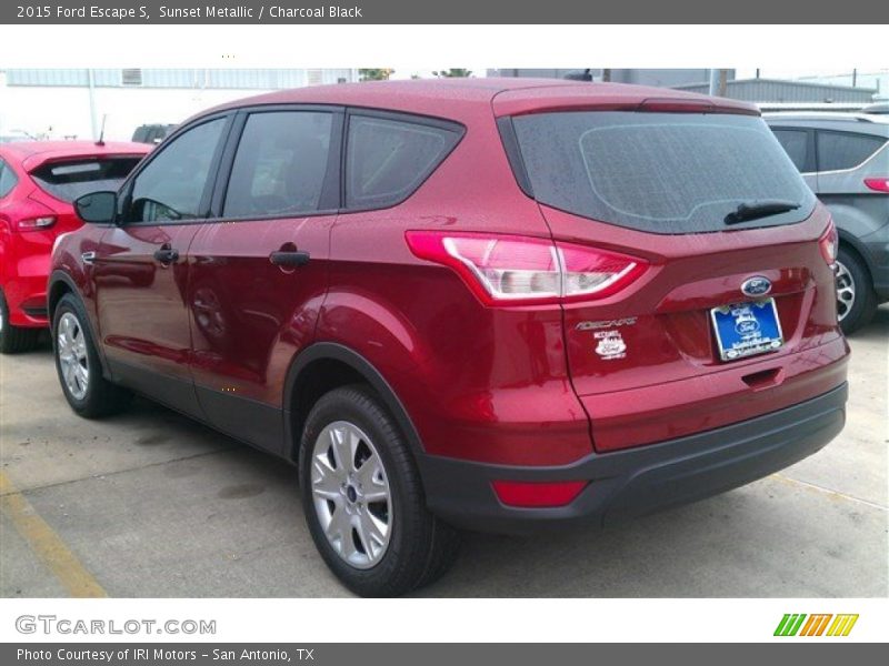 Sunset Metallic / Charcoal Black 2015 Ford Escape S