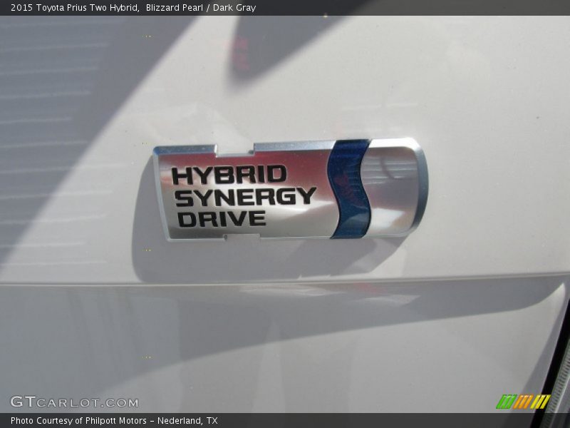 Blizzard Pearl / Dark Gray 2015 Toyota Prius Two Hybrid