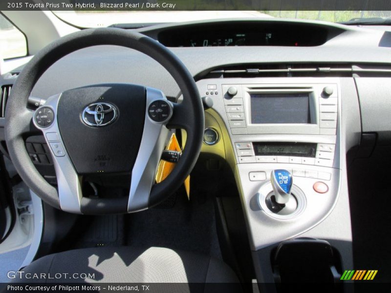 Blizzard Pearl / Dark Gray 2015 Toyota Prius Two Hybrid