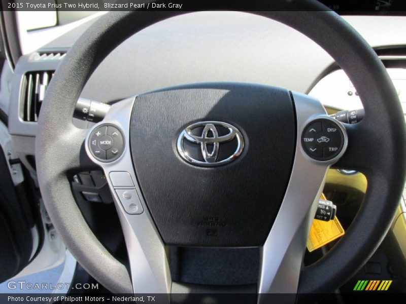 Blizzard Pearl / Dark Gray 2015 Toyota Prius Two Hybrid