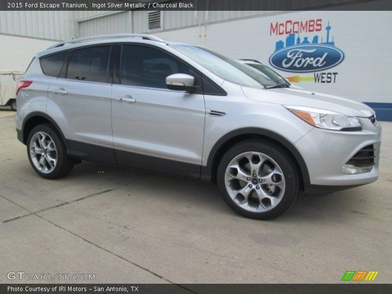 Ingot Silver Metallic / Charcoal Black 2015 Ford Escape Titanium
