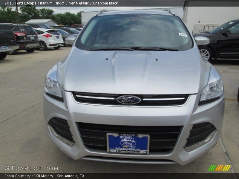 Ingot Silver Metallic / Charcoal Black 2015 Ford Escape Titanium