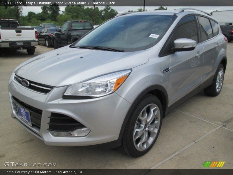 Ingot Silver Metallic / Charcoal Black 2015 Ford Escape Titanium