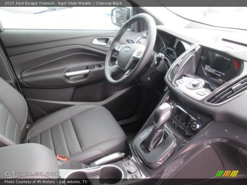 Ingot Silver Metallic / Charcoal Black 2015 Ford Escape Titanium