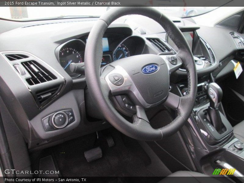 Ingot Silver Metallic / Charcoal Black 2015 Ford Escape Titanium