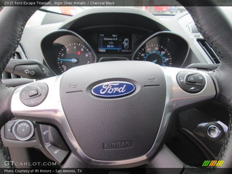Ingot Silver Metallic / Charcoal Black 2015 Ford Escape Titanium