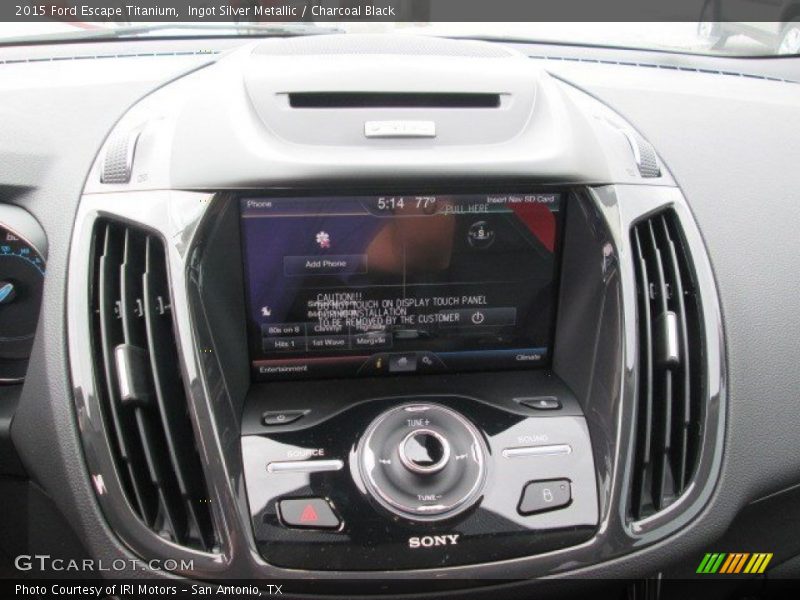 Ingot Silver Metallic / Charcoal Black 2015 Ford Escape Titanium