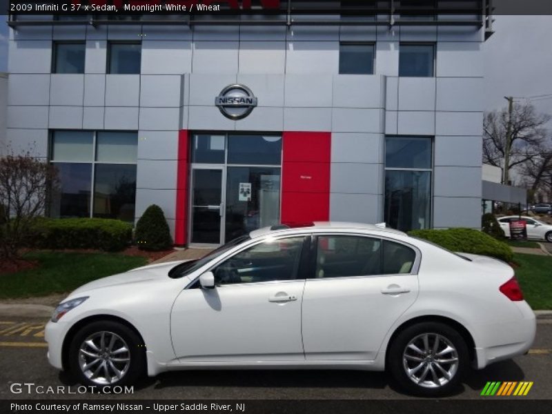 Moonlight White / Wheat 2009 Infiniti G 37 x Sedan
