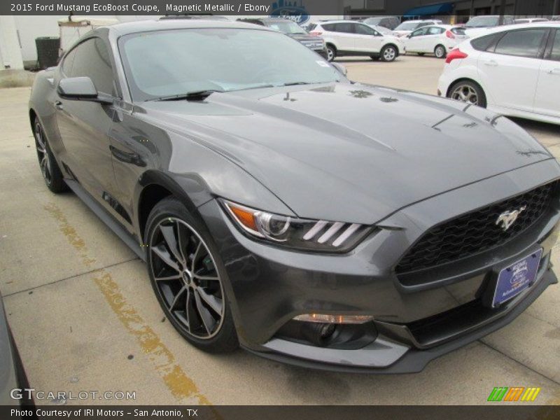 Magnetic Metallic / Ebony 2015 Ford Mustang EcoBoost Coupe