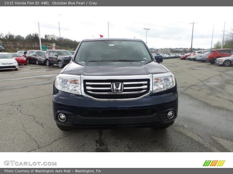 Obsidian Blue Pearl / Gray 2015 Honda Pilot EX 4WD