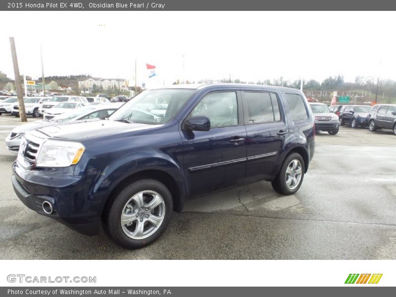 Obsidian Blue Pearl / Gray 2015 Honda Pilot EX 4WD