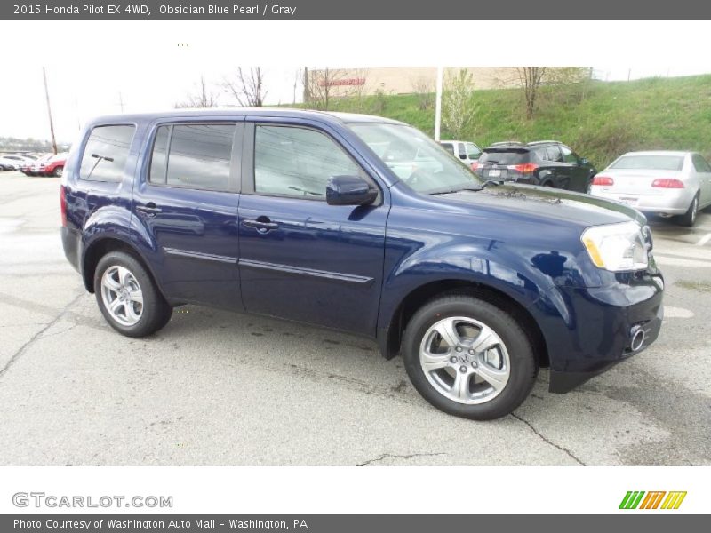 Obsidian Blue Pearl / Gray 2015 Honda Pilot EX 4WD