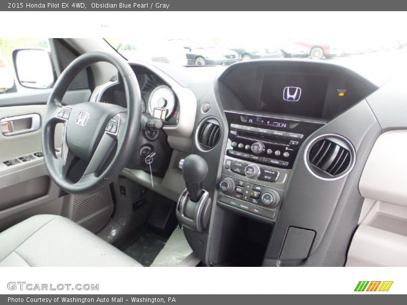 Obsidian Blue Pearl / Gray 2015 Honda Pilot EX 4WD