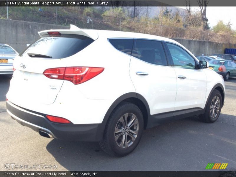Frost White Pearl / Gray 2014 Hyundai Santa Fe Sport AWD