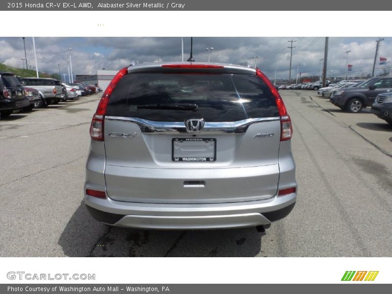 Alabaster Silver Metallic / Gray 2015 Honda CR-V EX-L AWD