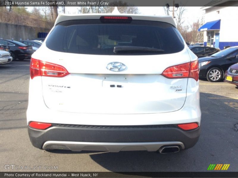 Frost White Pearl / Gray 2014 Hyundai Santa Fe Sport AWD