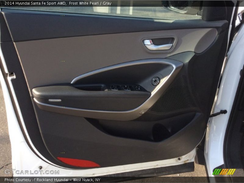 Frost White Pearl / Gray 2014 Hyundai Santa Fe Sport AWD