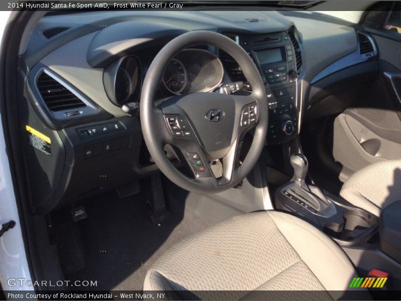 Frost White Pearl / Gray 2014 Hyundai Santa Fe Sport AWD
