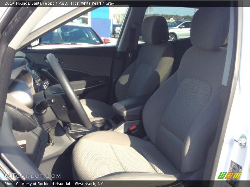 Frost White Pearl / Gray 2014 Hyundai Santa Fe Sport AWD