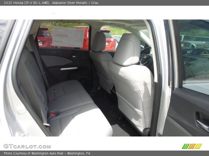 Alabaster Silver Metallic / Gray 2015 Honda CR-V EX-L AWD