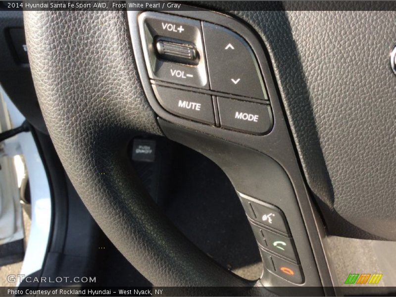 Frost White Pearl / Gray 2014 Hyundai Santa Fe Sport AWD