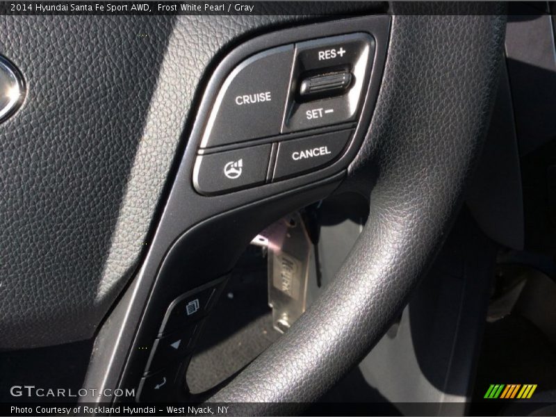 Frost White Pearl / Gray 2014 Hyundai Santa Fe Sport AWD