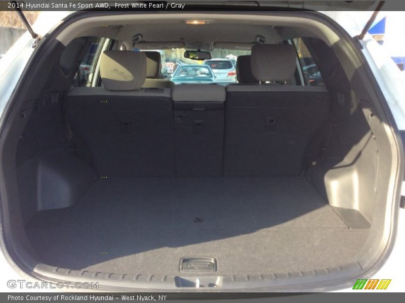 Frost White Pearl / Gray 2014 Hyundai Santa Fe Sport AWD