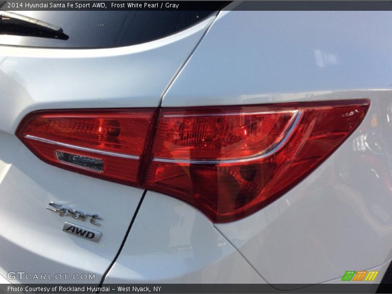 Frost White Pearl / Gray 2014 Hyundai Santa Fe Sport AWD