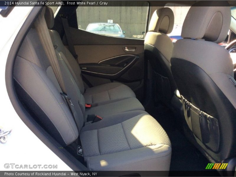 Frost White Pearl / Gray 2014 Hyundai Santa Fe Sport AWD