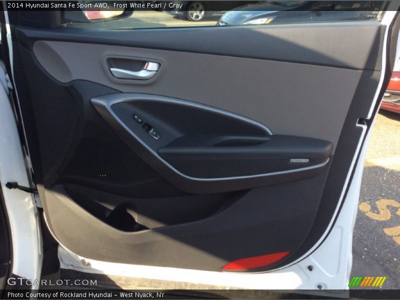 Frost White Pearl / Gray 2014 Hyundai Santa Fe Sport AWD
