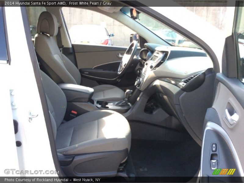 Frost White Pearl / Gray 2014 Hyundai Santa Fe Sport AWD