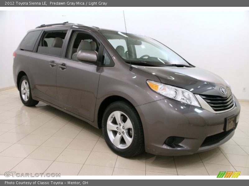 Predawn Gray Mica / Light Gray 2012 Toyota Sienna LE