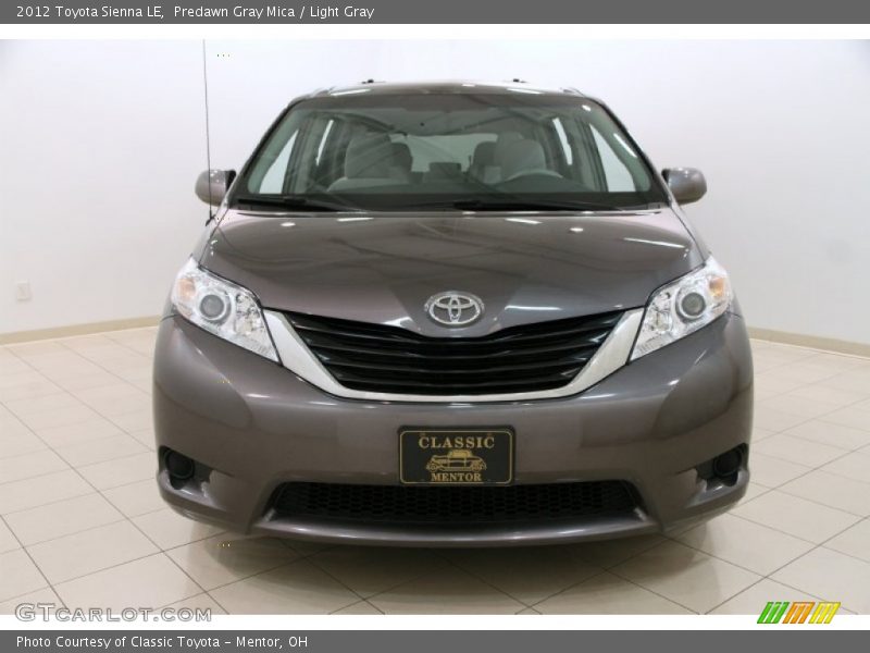 Predawn Gray Mica / Light Gray 2012 Toyota Sienna LE