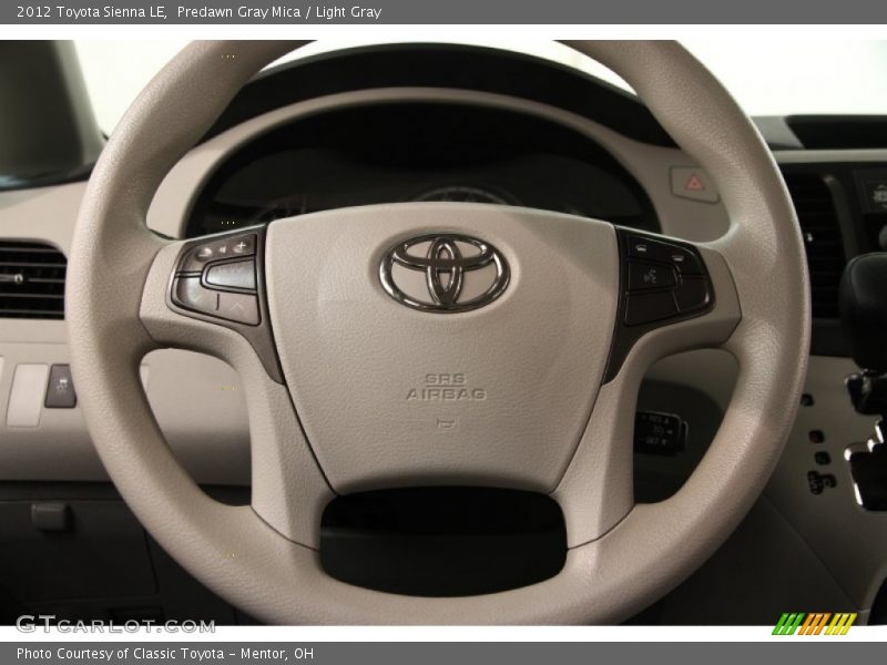 Predawn Gray Mica / Light Gray 2012 Toyota Sienna LE