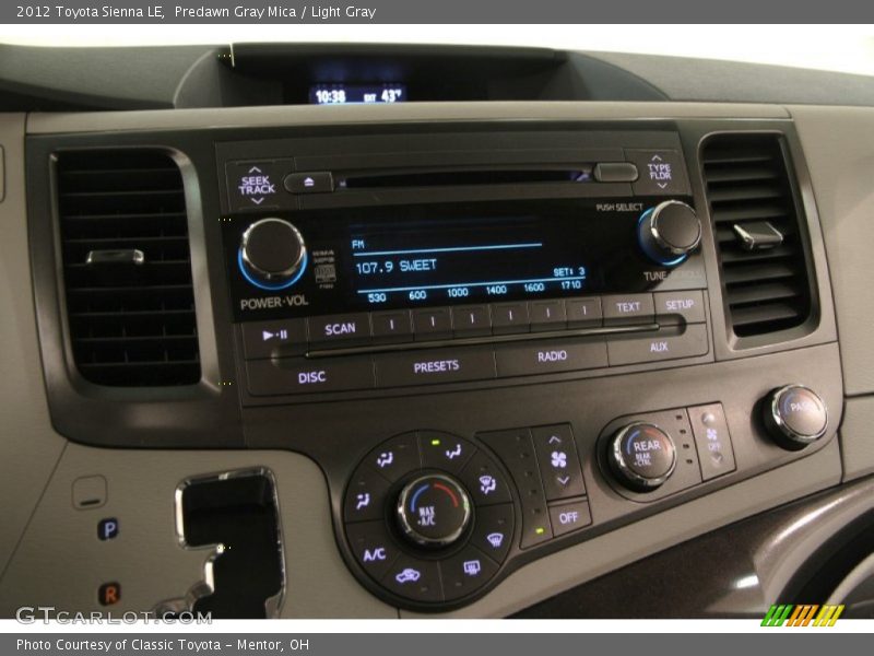 Predawn Gray Mica / Light Gray 2012 Toyota Sienna LE