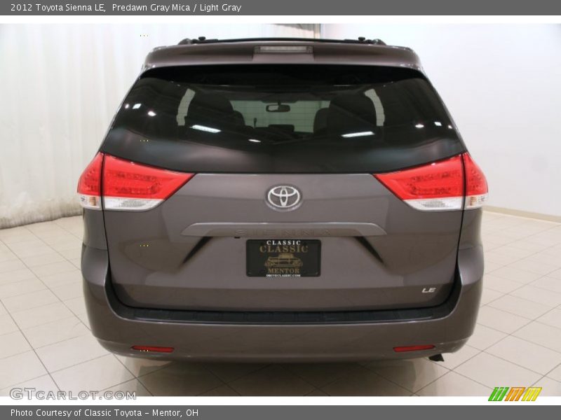 Predawn Gray Mica / Light Gray 2012 Toyota Sienna LE