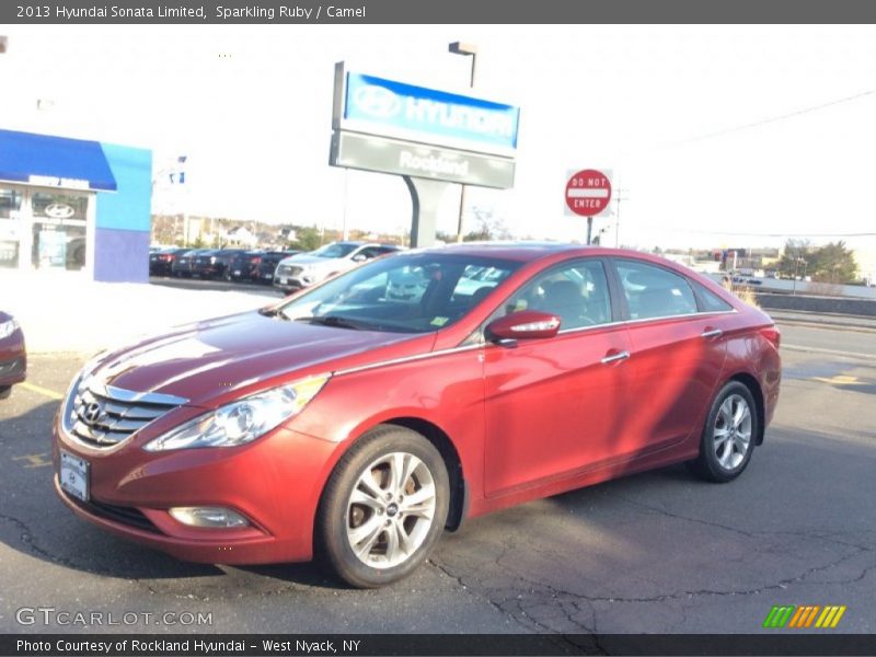 Sparkling Ruby / Camel 2013 Hyundai Sonata Limited