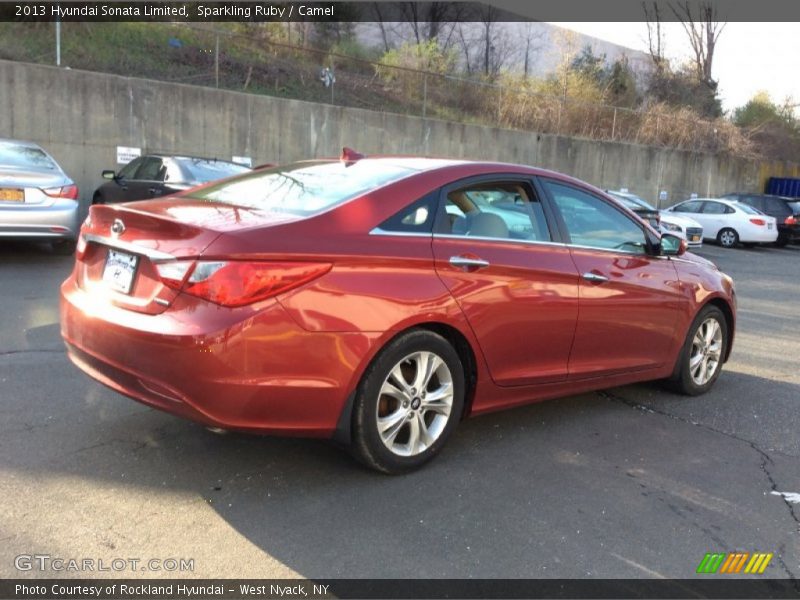 Sparkling Ruby / Camel 2013 Hyundai Sonata Limited
