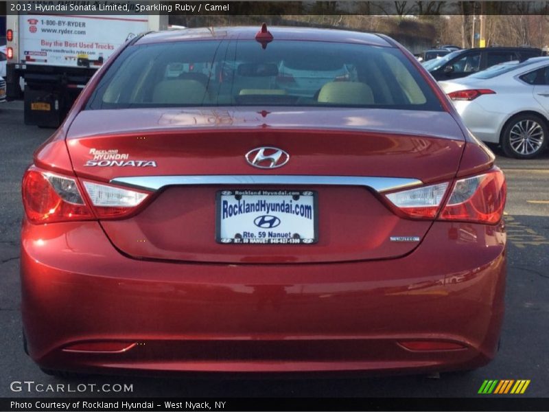 Sparkling Ruby / Camel 2013 Hyundai Sonata Limited